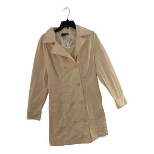Sonoma 100% cotton trench coat with scallop detail size large